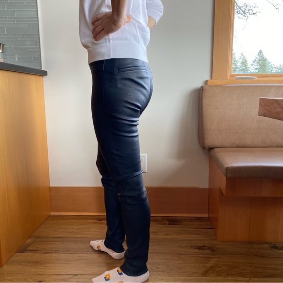 Helmet Lang navy blue leather leggings - Picture 11 of 12